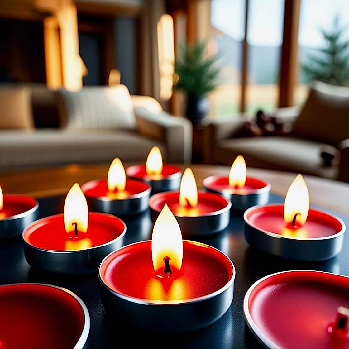 Kırmızı Maxi Tealight 50 Adet