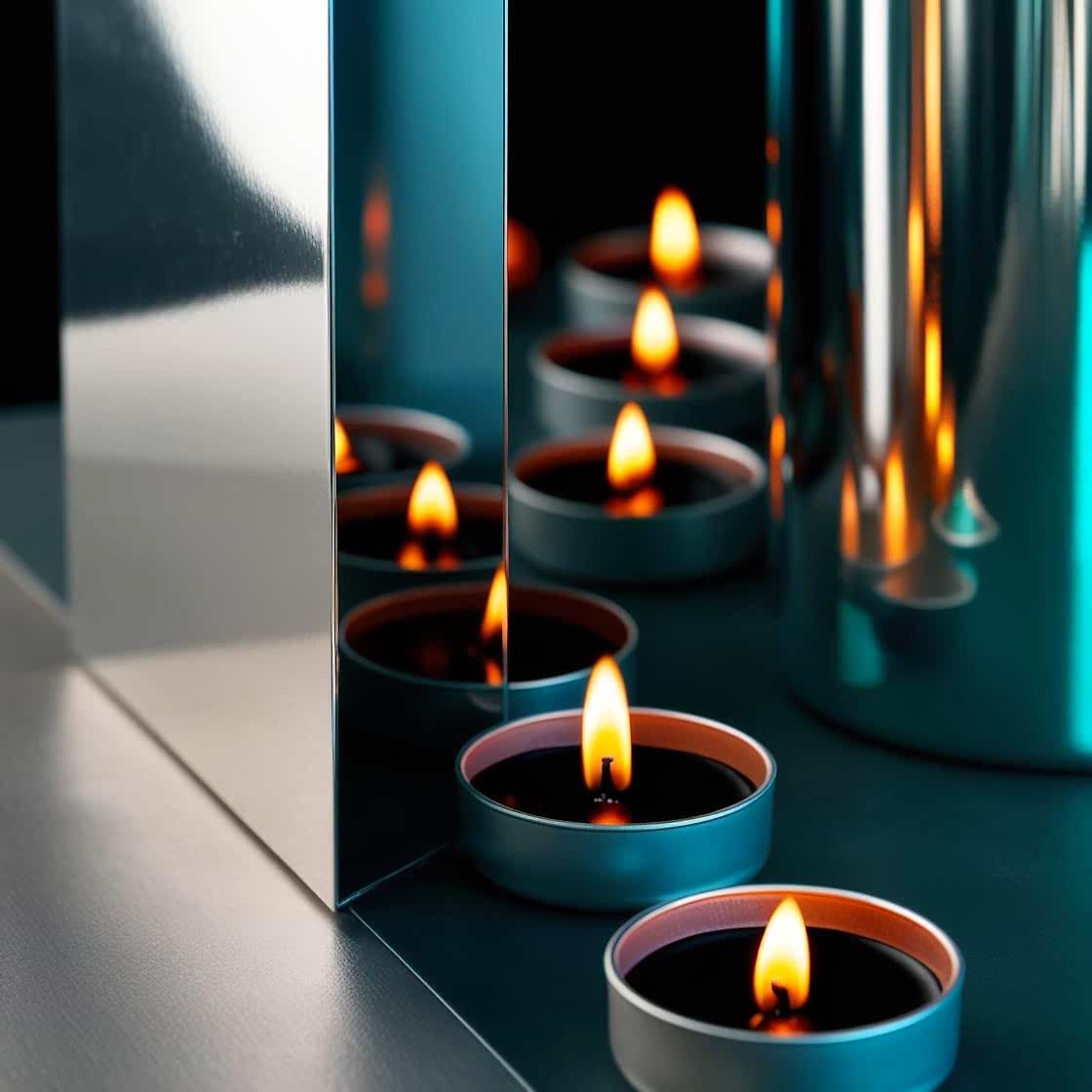 Siyah Maxi Tealight 50 Adet